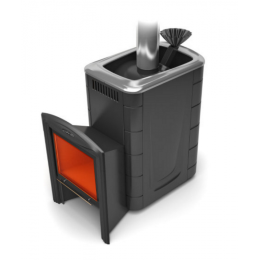 Дровяная печь для бани TMF Гейзер 2014 Inox Витра ЗК антрацит